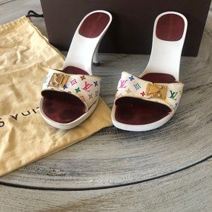 Louis Vuitton Multicolor Monogram Sandals (36.5)
